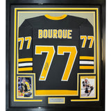 Framed Autographed/Signed Ray Bourque 35x39 Boston Black Jersey JSA COA