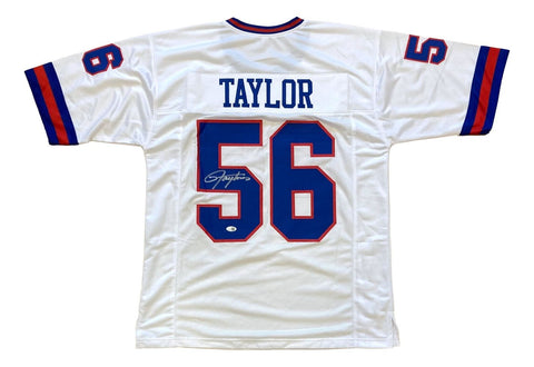 Lawrence Taylor New York Signed White Football Jersey JSA QR Hologram