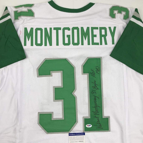 Autographed/Signed Wilbert Montgomery Inscribed Philadelphia White Football Jers