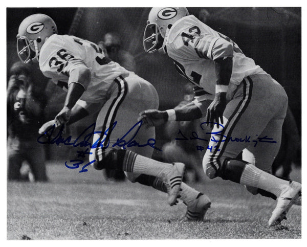 Packers JOHN BROCKINGTON & MacARTHUR LANE Dual Signed 8x10 Photo #1 AUTO