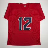 Autographed/Signed Nico Collins Houston Red Football Jersey JSA COA