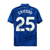Moises Caicedo Signed Chelsea FC Home Soccer Jersey #25 with Beckett COA