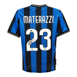 Marco Materazzi Signed Inter Milan Soccer Jersey #23 with Beckett COA
