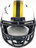 Chris Olave Signed Saints Lunar Eclipse White Speed Mini Helmet Beckett Wit