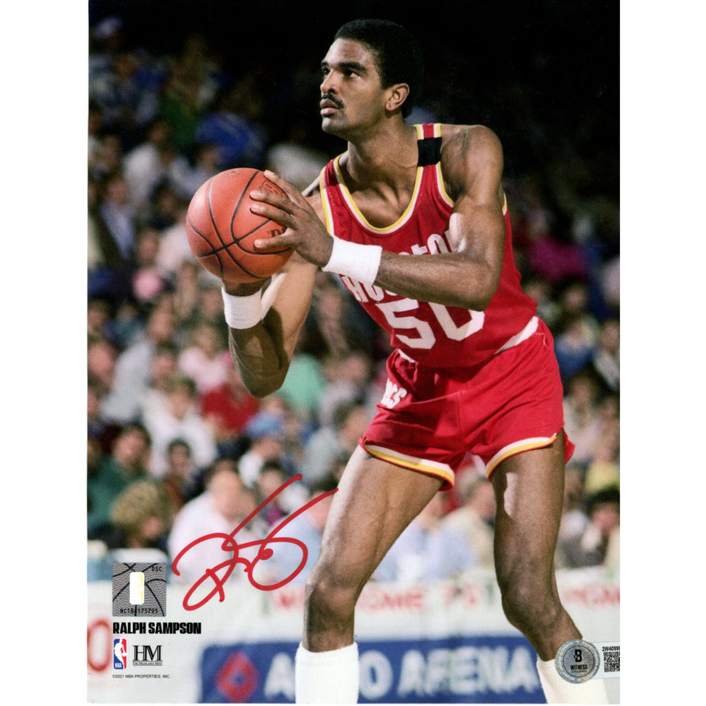 Ralph Sampson Autographed Houston Rockets 8x10 Photo Beckett Witness 4 ...