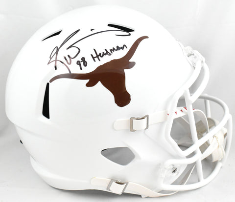Ricky Williams Signed Longhorns F/S Speed Helmet w/Heisman- Beckett W Hologram
