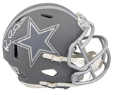 Cowboys Michael Irvin Authentic Signed Slate Speed Mini Helmet BAS Witnessed