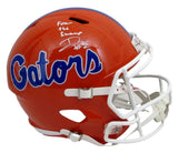 D. J. Lagway Signed/Inscr Orange Full Size Replica Helmet Florida JSA 197051