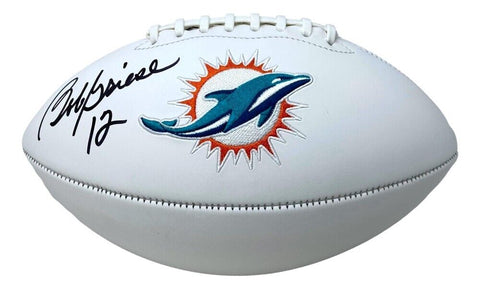 Bob Griese Signed Miami Dolphins Super Bowl VII Logo Football (Beckett COA) QB