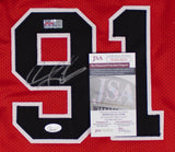 Dennis Rodman Signed Chicago Bulls Jersey (JSA COA) 7xNBA Rebound Champ /Forward