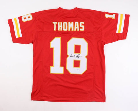 Emmitt Thomas Signed Kansas City Chiefs Jersey Inscribed HOF 08 (PSA) All Pro DB