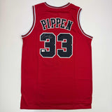 Autographed/Signed Scottie Pippen Chicago Red Basketball Jersey Beckett BSA COA