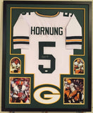 FRAMED PAUL HORNUNG AUTOGRAPHED SIGNED GREENBAY PACKERS JERSEY JSA COA