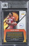 76ers Julius "Dr. J." Erving Signed 2019 Panini Prizm #17 Card Auto 10! BAS Slab