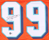 Jason Taylor Signed Miami Dolphins Jersey (Beckett) 6xPro Bowl Defensive End