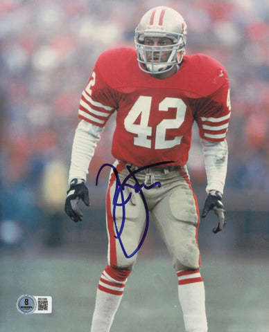 Ronnie Lott Autographed 8x10 Photo San Francisco 49ers Beckett BAS QR #BS31996