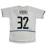 Autographed/Signed Christian Vieri Inter Milan White Soccer Jersey Beckett COA