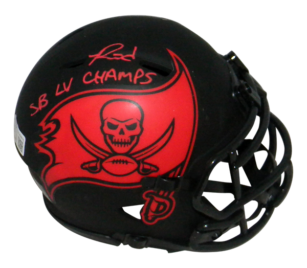 RONALD JONES II SIGNED TAMPA BAY BUCCANEERS ECLIPSE MINI HELMET W/ SB LV CHAMPS
