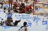 1980 USA Hockey 19 Sigs Craig, Eruzione, Broten Signed 16x20 Photo BAS Witnessed