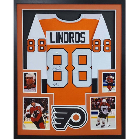 Eric Lindros Autographed Signed Framed Philadelphia Flyers Jersey JSA