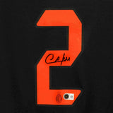 Cafu Signed AC Milan Black Away Soccer Jersey #2 with Beckett COA