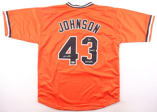 Jim Johnson Signed Baltimore Orioles Jersey Inscribed "2x Saves Leader"/ Beckett