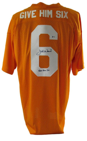 John Ward Signed "Give Him Six" Tennessee Vols Signed Jersey Sz XL BAS 212748