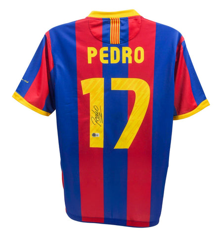 Pedro Signed Barcelona FC Jersey (Beckett) 2010 World Cup Spanish National Team