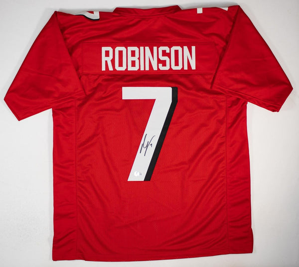 Bijan Robinson Signed Falcons Jersey (Beckett) Atlanta 2023 1st Round Pck / R.B.