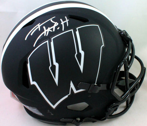 T.J. Watt Signed Wisconsin Badgers F/S Eclipse Speed Authentic Helmet-Beckett