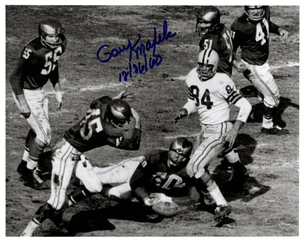 Packers GARY KNAFELC Signed 8x10 AUTO Photo #9 - 1961 & 62 NFL Champ