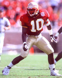 Derrick Brooks Signed Florida State Seminole 35x43 Framed Jersey (Beckett) Tampa