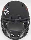 DRAKE LONDON AUTOGRAPHED FALCONS ECLIPSE BLACK SPEED MINI HELMET BECKETT 220388