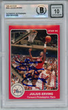 Julius Erving Autographed 1985 Star Card #204 10 auto Card Slab Beckett 54679