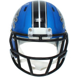 Calvin Johnson Autographed Detroit Lions Blue 2024 Speed Mini Helmet Beckett
