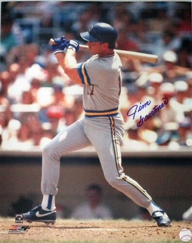 Brewers Infielder JIM GANTNER Signed 16x20 Photo #9 AUTO - "Gumby"