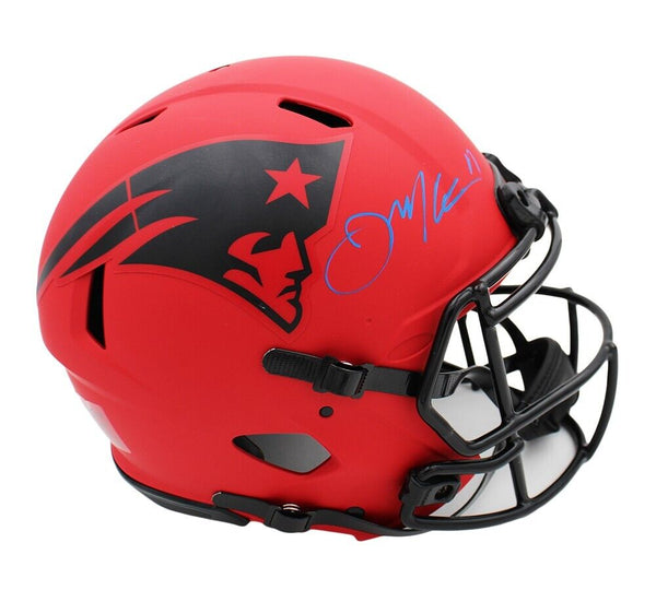 Julian Edelman Signed New England Patriots Speed Authentic Rave NFL Helmet