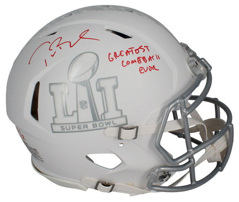 Tom Brady Autographed "Greatest Comeback Ever" Authentic Helmet Fanatics LE 5/12