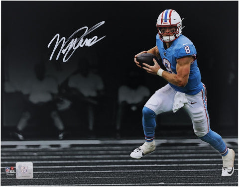 Will Levis Tennessee Titans Autographed 11" x 14" Running Spotlight Photograph