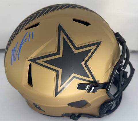 Cowboys MICAH PARSONS Signed Full Size SALUTE Replica Speed Helmet AUTO - FAN