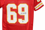 Jared Allen Autographed/Signed Pro Style Red Jersey BAS 40093