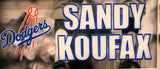 Sandy Koufax Autographed Jackie Robinson Postcard Framed Dodgers | BAS COA