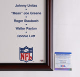 Johnny Unitas Signed Baltimore Colts Framed Leroy Neiman Wheaties Print PSA COA