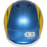 Aaron Donald Autographed/Signed Los Angeles Rams Mini Helmet Beckett 43851