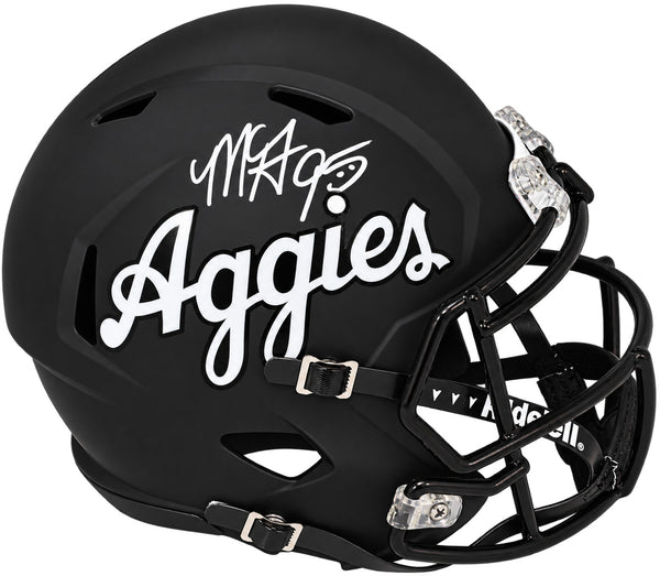 MYLES GARRETT SIGNED TEXAS A&M AGGIES BLACK FULL SIZE SPEED HELMET BECKETT