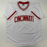 Autographed/Signed Tony Perez Cincinnati White Jersey Beckett BAS COA