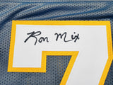 CHARGERS RON MIX AUTOGRAPHED BLUE JERSEY "HOF 1979" BECKETT WITNESS 230001