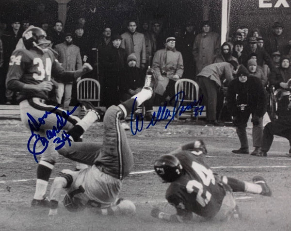 Packers DON CHANDLER (d) & WILLIE DAVIS (d) Dual Signed 8x10 Photo #1 AUTO