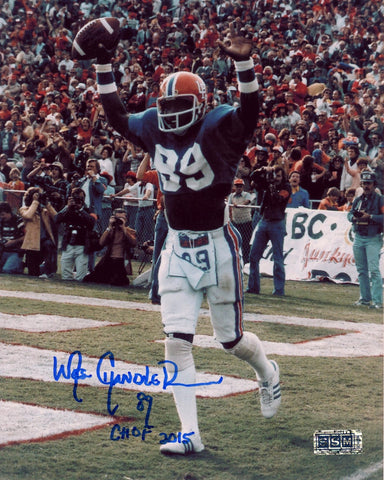 WES CHANDLER AUTOGRAPHED FLORIDA GATORS 8x10 PHOTO W/ CHOF 2015