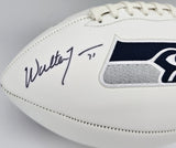 Walter Jones Autographed Seahawks White Logo Football "HOF 14" MCS Holo #64068